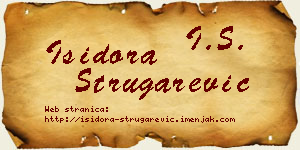 Isidora Strugarević vizit kartica